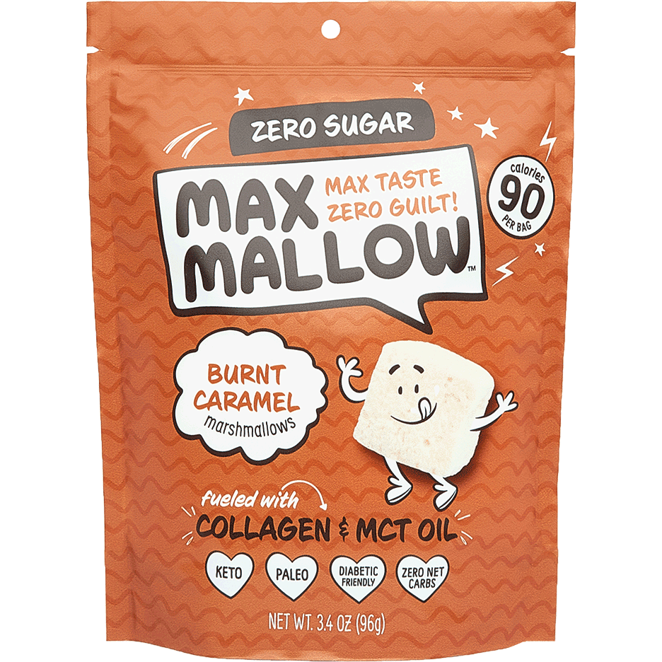 Max Mallow Sugar Free Burnt Caramel front view